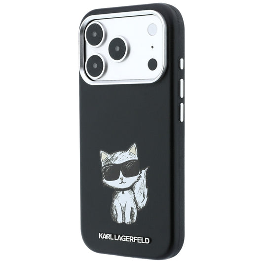 MagSafe-Hülle für Apple iPhone 18 Pro Max / 17 Pro Max, Karl Lagerfeld, Smooth Choupette Sketch, Schwarz