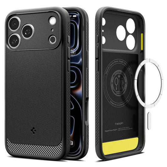 MagSafe Case for Apple iPhone 18 Pro Max / 17 Pro Max, Spigen, Rugged Armor, Matte Black ACS12109
