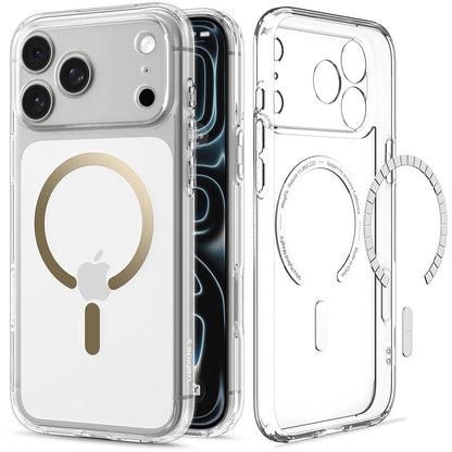 MagSafe-Hülle für Apple iPhone 18 Pro Max / 17 Pro Max, Spigen, Ultra Hybrid, Transparentes Gold ACS12120