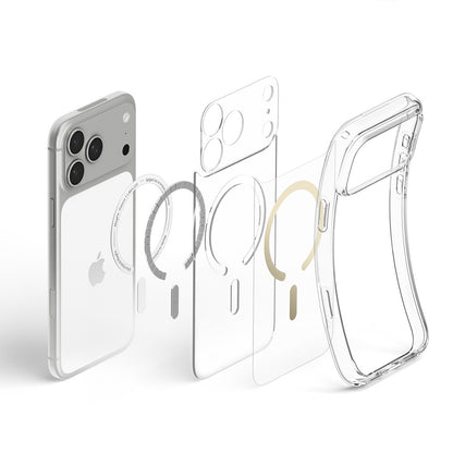 MagSafe-Hülle für Apple iPhone 18 Pro Max / 17 Pro Max, Spigen, Ultra Hybrid, Transparentes Gold ACS12120
