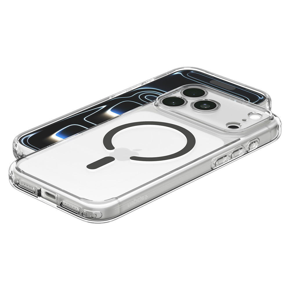MagSafe-Hülle für Apple iPhone 18 Pro Max / 17 Pro Max, Spigen, Ultra Hybrid, Transparent Grau ACS12119