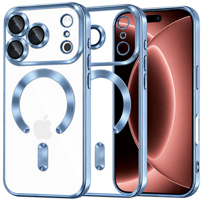 MagSafe Case for Apple iPhone 18 Pro Max / 17 Pro Max, Techsuit, Luxury Crystal, Blue