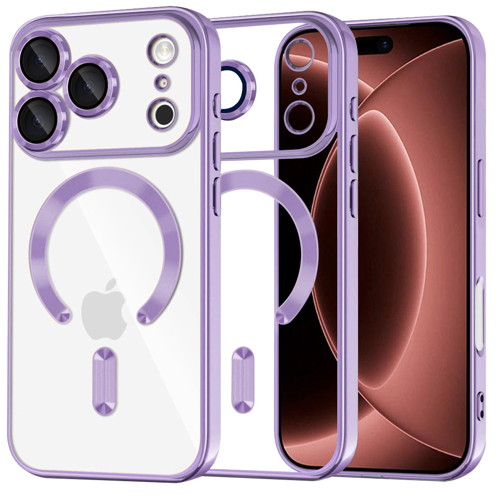 MagSafe Case for Apple iPhone 18 Pro Max / 17 Pro Max, Techsuit, Luxury Crystal, Light Purple