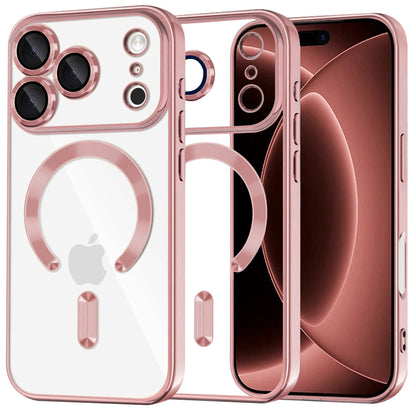 MagSafe Case for Apple iPhone 18 Pro Max / 17 Pro Max, Techsuit, Luxury Crystal, Pink