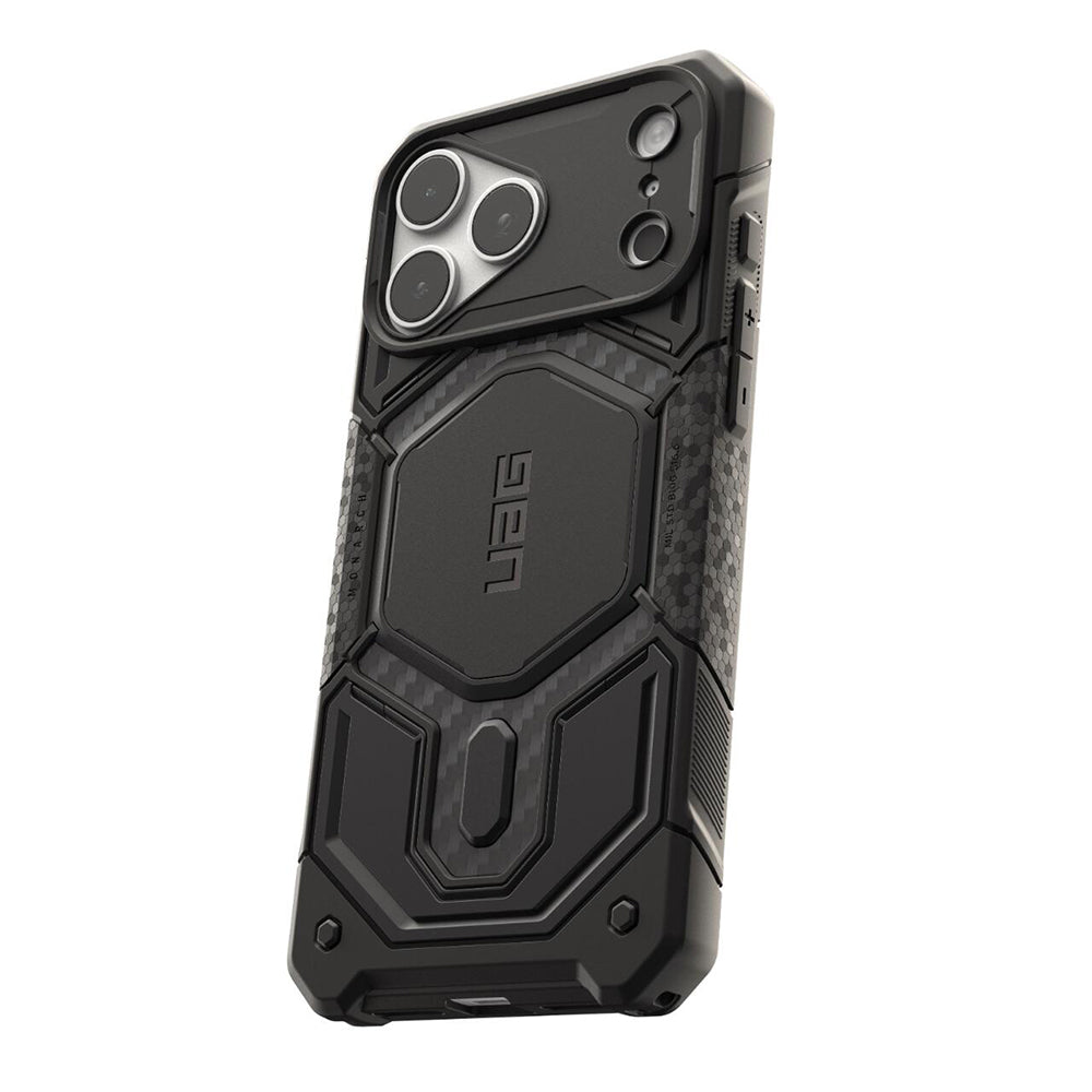 MagSafe-Hülle für Apple iPhone 18 Pro Max / 17 Pro Max, Urban Armor Gear, Monarch Pro Carbon, Schwarz