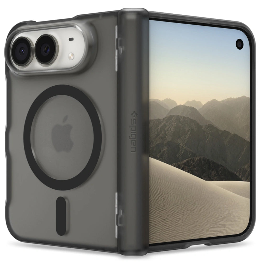 MagSafe-Hülle für Apple iPhone Duo, Spigen, Ultra Hybrid Pro, Schwarz satiniert ACS11689
