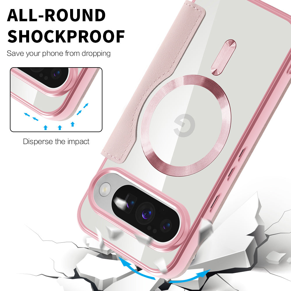 MagSafe Case for Google Pixel 10 Pro / 10, Techsuit, SmartMag Book, Pink