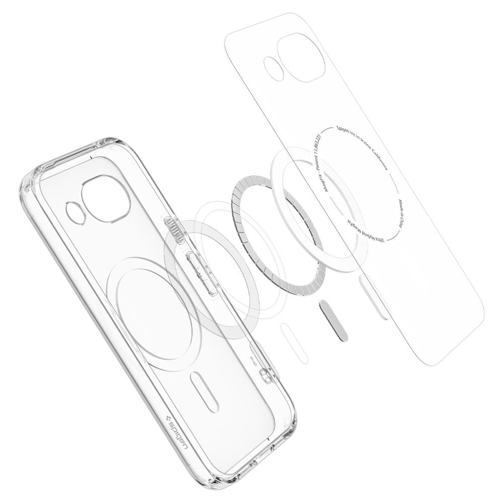 MagSafe-Hülle für Google Pixel 10a, Spigen, Ultra Hybrid, Transparent Weiß ACS11276