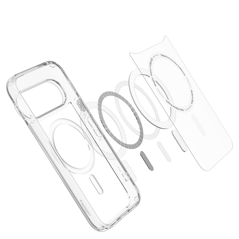 MagSafe Case for Google Pixel 11 Pro XL, Spigen, Ultra Hybrid, Clear White ACS11451