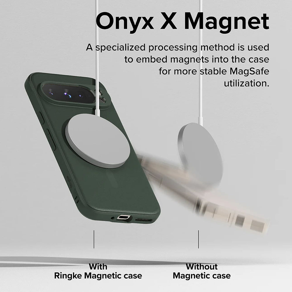 MagSafe-Hülle für Google Pixel 9 Pro, Ringke, Onyx, Dunkelgrün