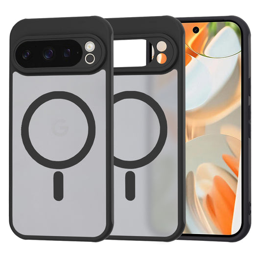 MagSafe Hülle für Google Pixel 9 Pro, Techsuit, HaloFrost, Schwarz