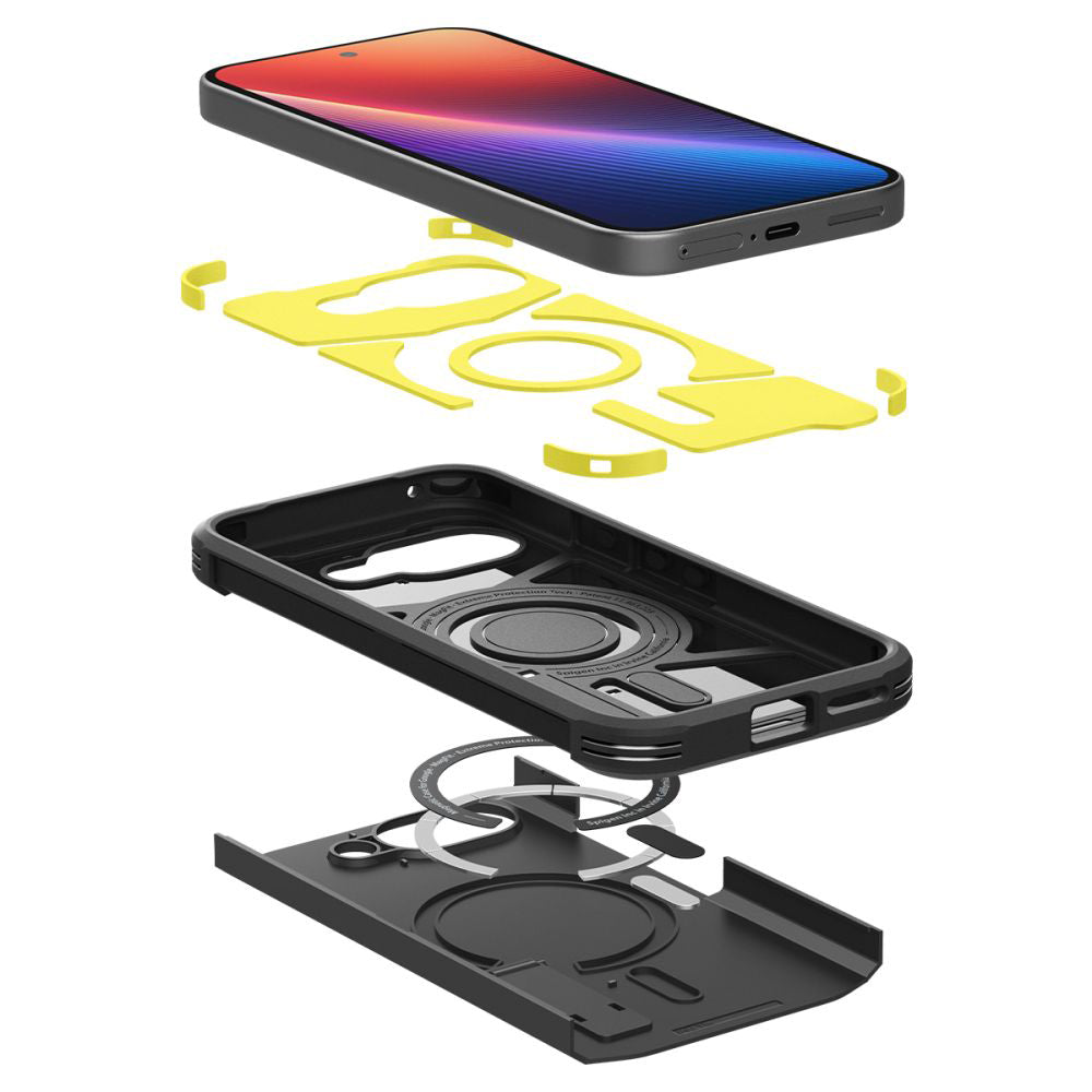 MagSafe Hülle für Google Pixel 9a, Spigen, Tough Armor, Schwarz
