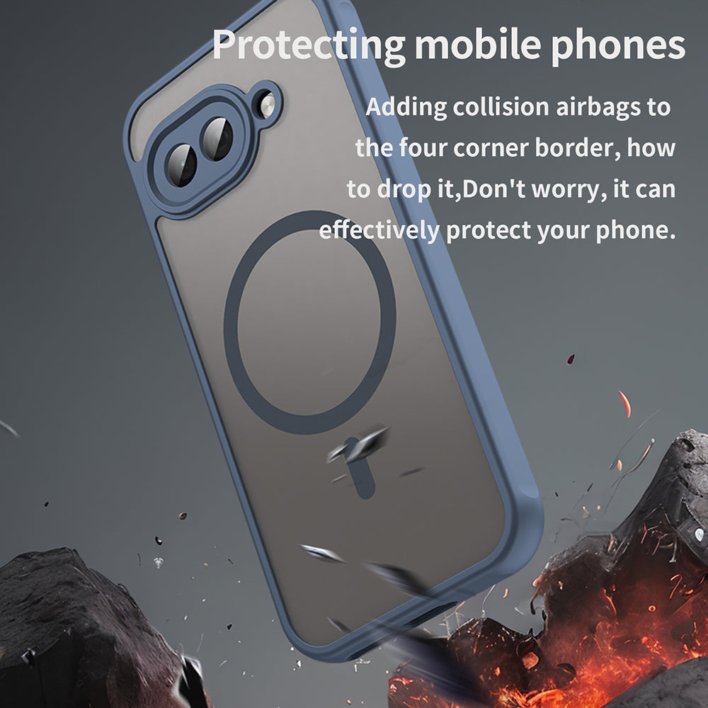 MagSafe-Hülle für Google Pixel 9a, Techsuit, HaloFrost II, Marineblau
