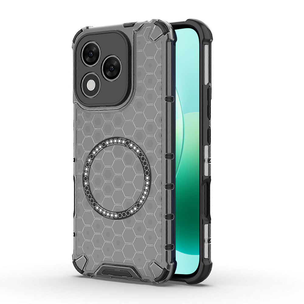 MagSafe-Hülle für Honor 400 Lite, Techsuit, HoneyComb Shield, Schwarz