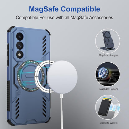 MagSafe Case for Honor 600 Pro, Techsuit, ArmorMag, Blue