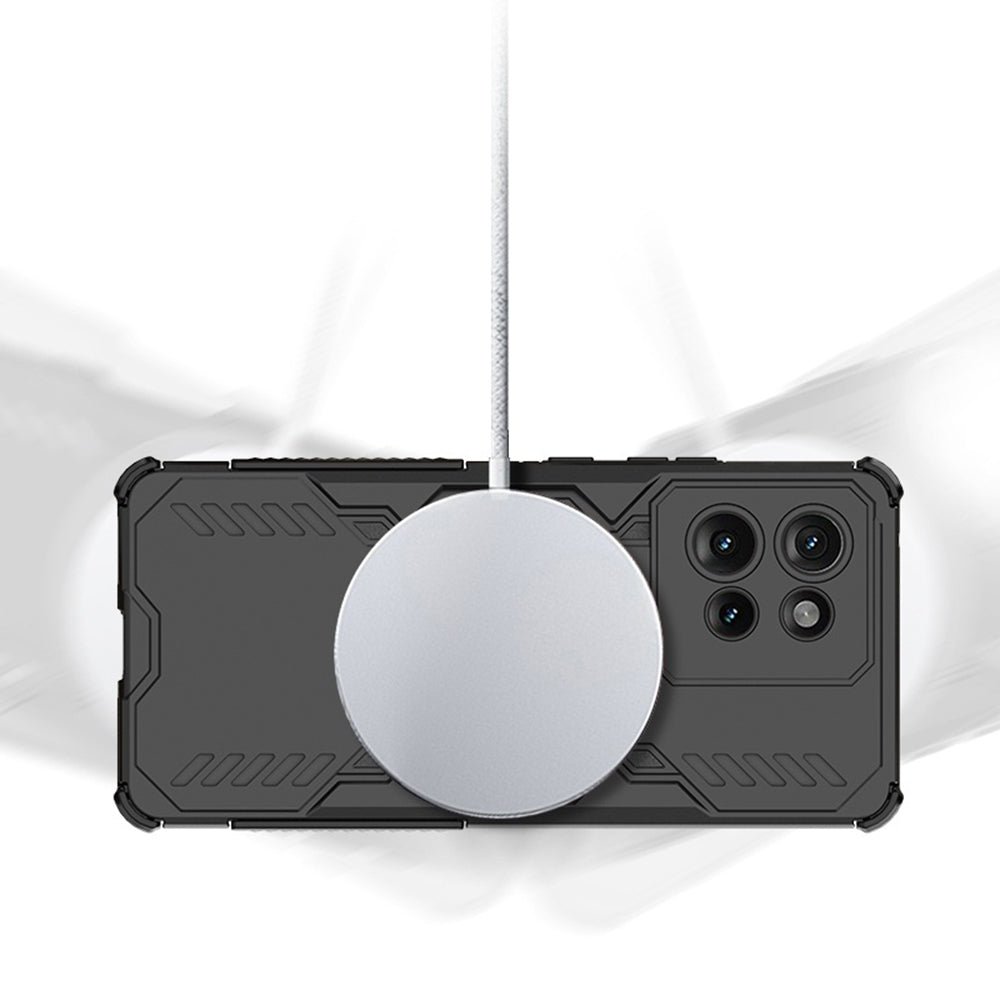 MagSafe-Hülle für Motorola Edge 50 Fusion, Techsuit, ArmorMag, Schwarz