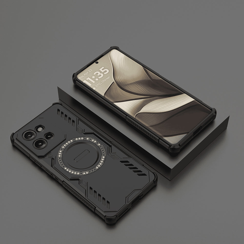MagSafe-Hülle für Motorola Edge 50, Techsuit, ArmorMag, Schwarz