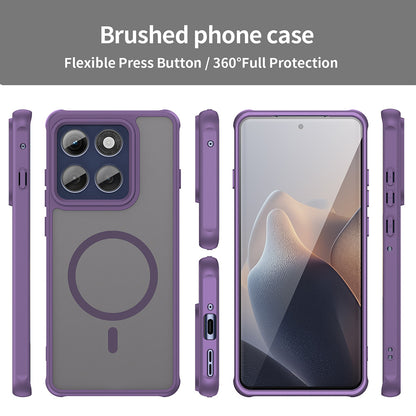 MagSafe Case for Motorola Edge 60 Pro, Techsuit, HaloFrost II (Big Lens Hole), Purple