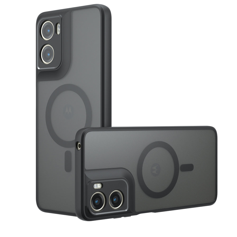 MagSafe Hülle für Motorola Moto G06, Techsuit, PureFrost, Satinschwarz