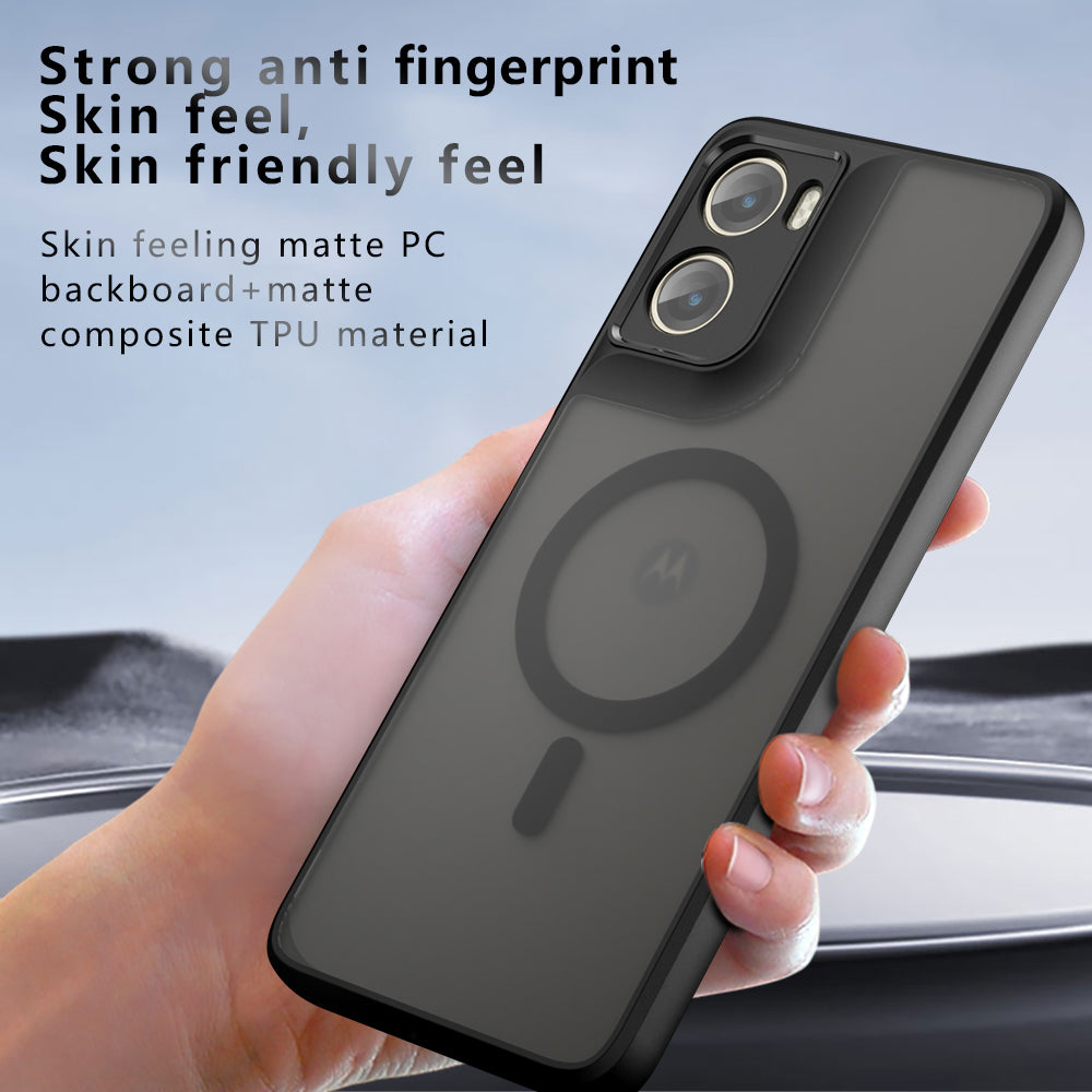 MagSafe Hülle für Motorola Moto G06, Techsuit, PureFrost, Satinschwarz