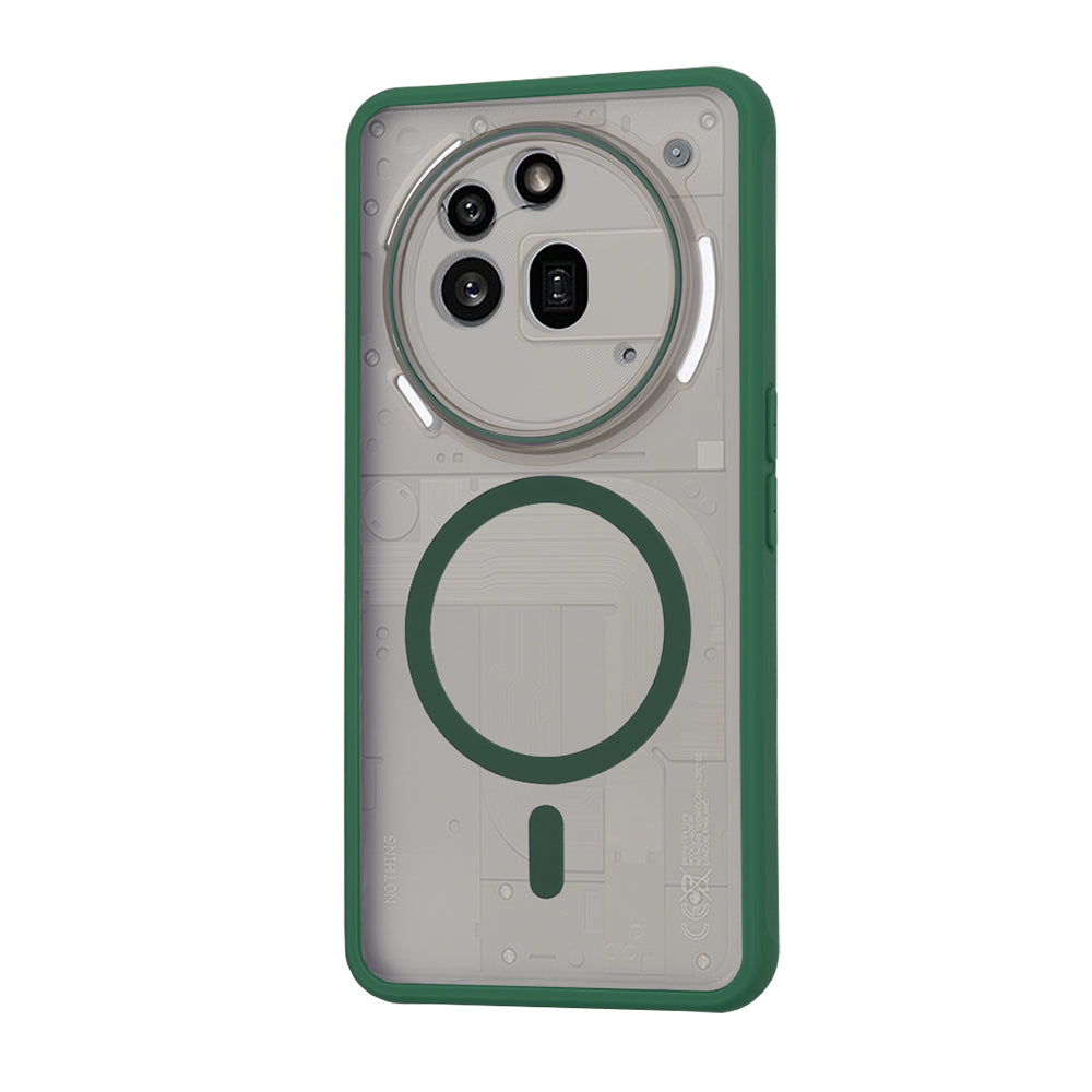 MagSafe Case for Nothing Phone (3a) Pro, Techsuit, HaloFrost, Green