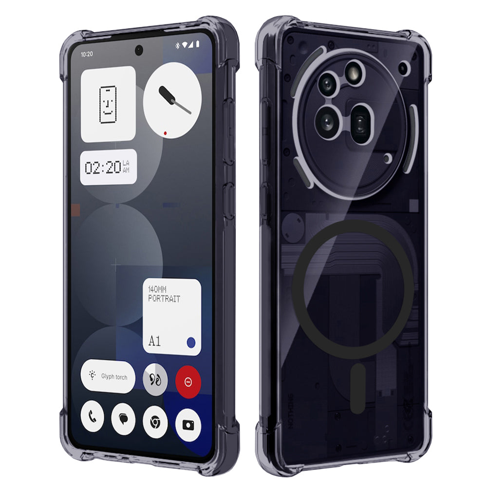 MagSafe-Hülle für Nothing Phone (3a) Pro, Techsuit, stoßfeste klare, rauchige Farbe