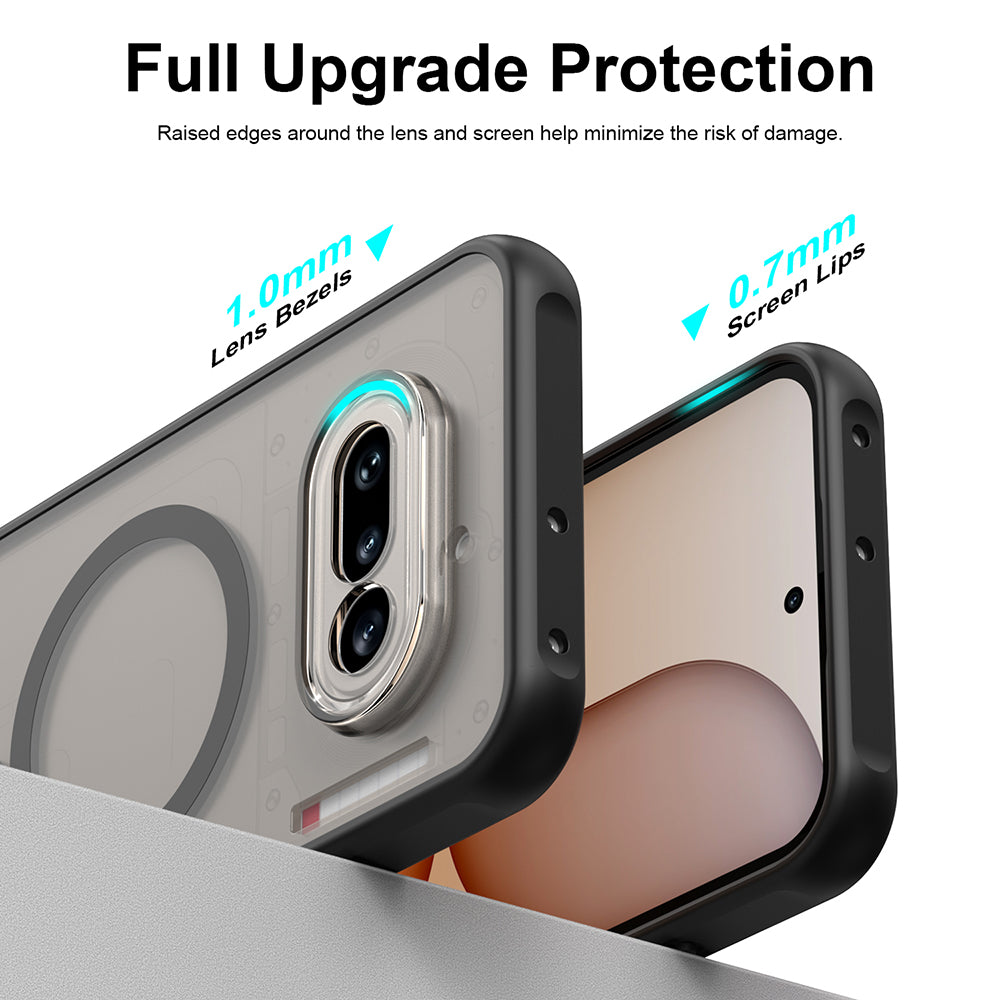 MagSafe Hülle für Nothing Phone (4a) Pro, Techsuit, HaloFrost II, Schwarz