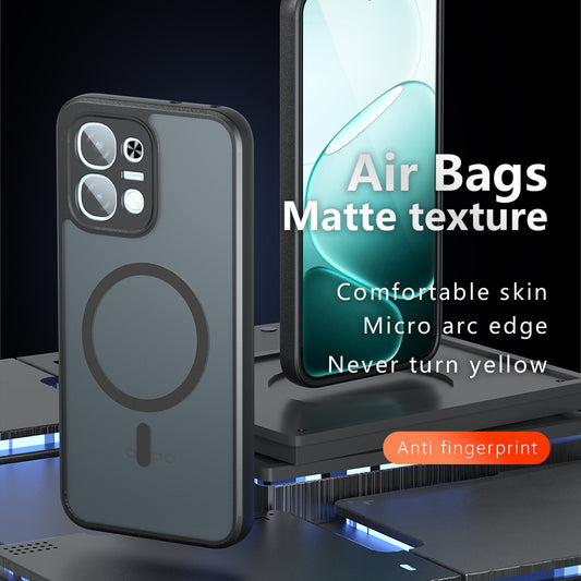 MagSafe-Hülle für Oppo A6 4G, Techsuit, PureFrost, Satin Schwarz