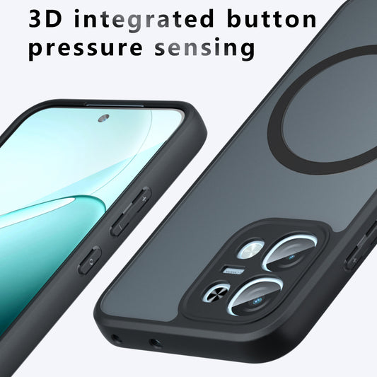 MagSafe-Hülle für Oppo A6 Pro 5G / A6 Pro 4G, Techsuit, PureFrost, Satin Schwarz