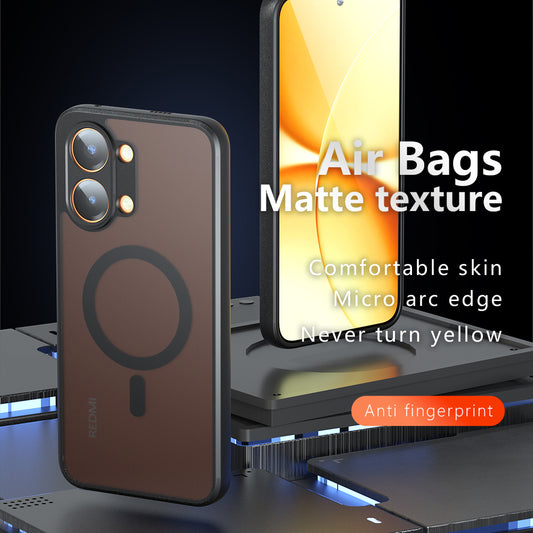 MagSafe-Hülle für Oppo A6k 4G / A6x 4G / A6x, Techsuit, PureFrost, Satin Schwarz