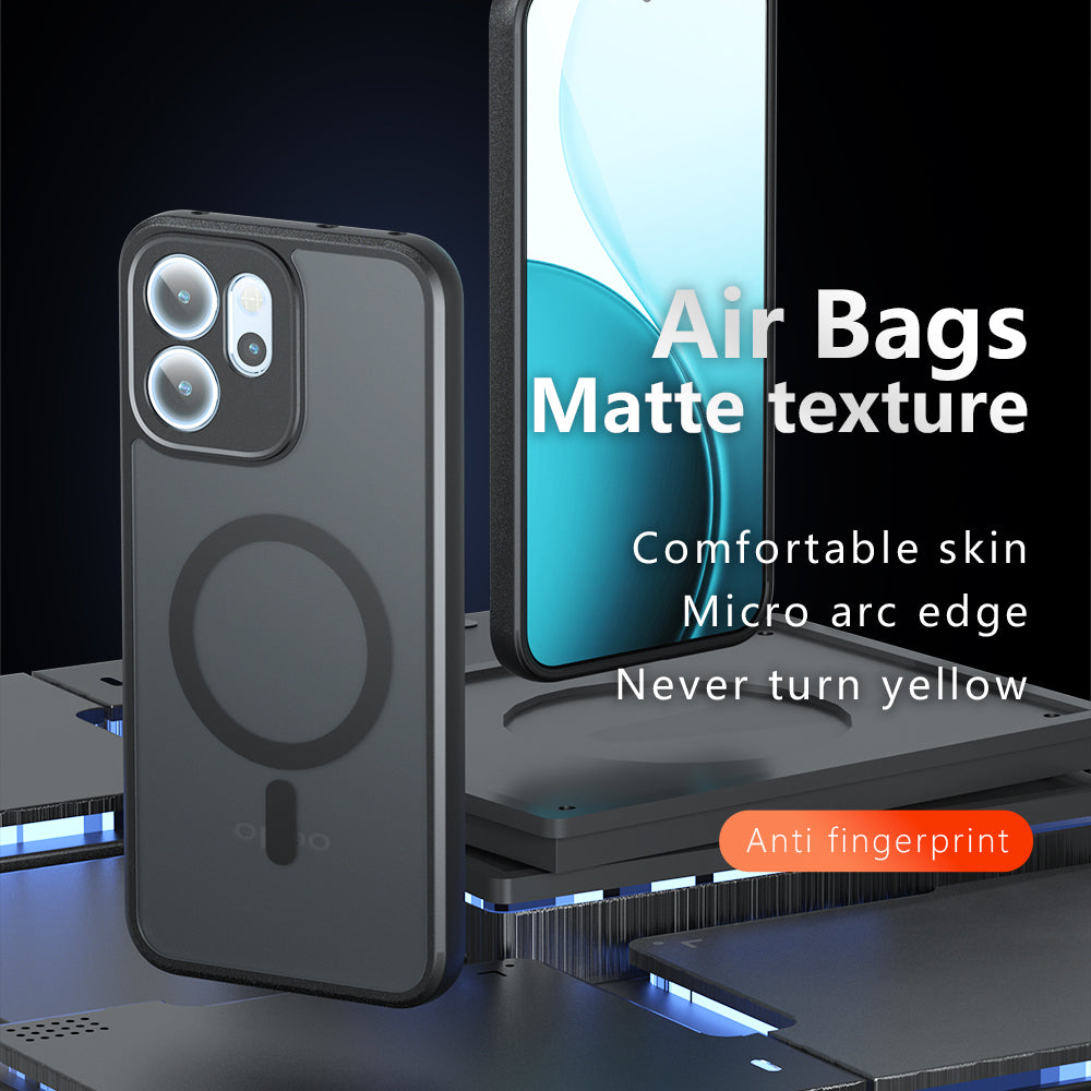 MagSafe-Hülle für Oppo Reno14 FS 5G / Reno14 F, Techsuit, PureFrost, Satin Schwarz