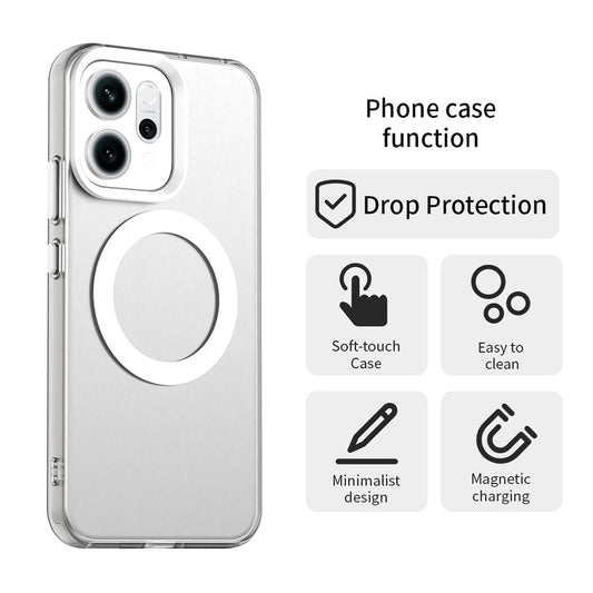 MagSafe-Hülle für Oppo Reno16 F / Reno16 FS, Techsuit, CandyCase, Weiß