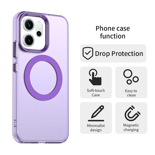 MagSafe-Hülle für Oppo Reno16 F / Reno16 FS, Techsuit, CandyCase, Lila