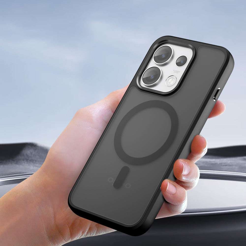 MagSafe-Hülle für Oppo Reno16 Pro, Techsuit, PureFrost, Satin Schwarz