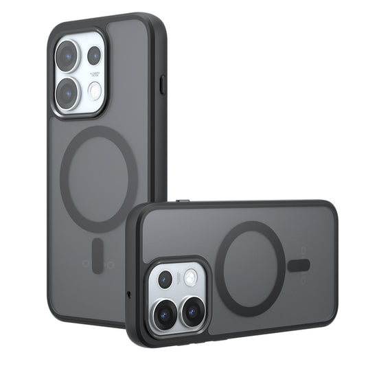 MagSafe-Hülle für Oppo Reno16, Techsuit, PureFrost, Satin Schwarz