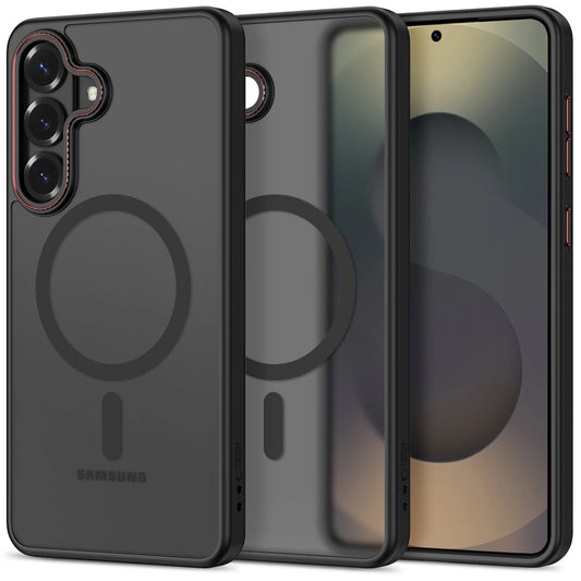 MagSafe Case for Samsung Galaxy S26 Ultra S948, Tech-Protect, MagCam, Matte Black Red