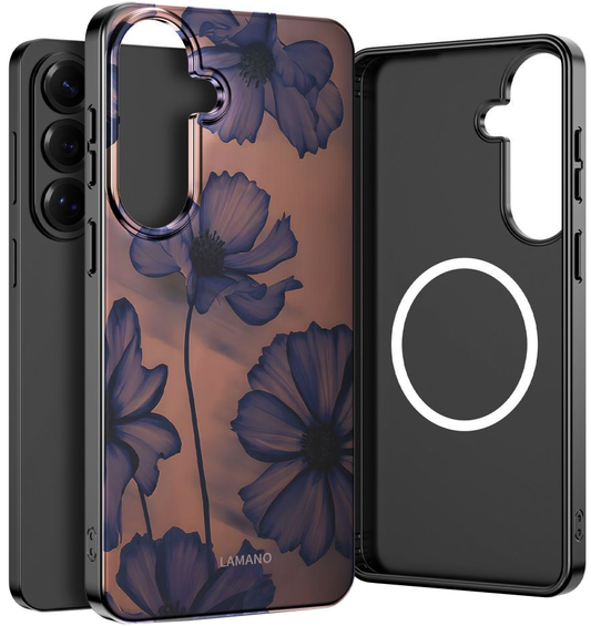 MagSafe Case for Samsung Galaxy S26 S942, Tech-Protect, Lamano Velvet Night, Black