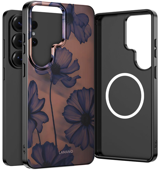 MagSafe Case for Samsung Galaxy S26 Ultra S948, Tech-Protect, Lamano Velvet Night, Black