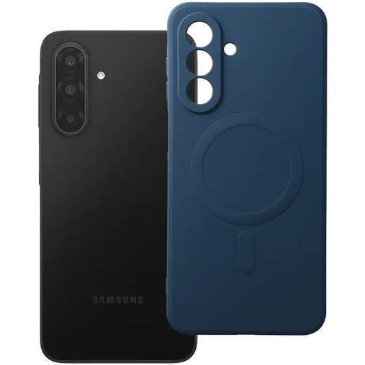 MagSafe Hülle für Samsung Galaxy A18 / A17 4G / A17 5G, OEM, Silicone Mag, Marineblau