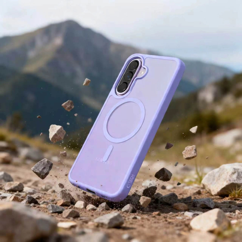 MagSafe-Hülle für Samsung Galaxy A57 5G, Tech-Protect, Magmat, Matt Lila