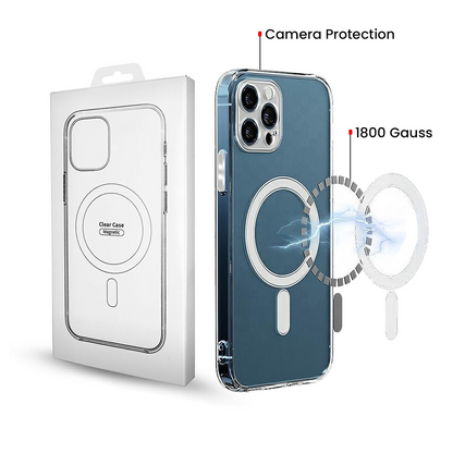 MagSafe-Hülle für Samsung Galaxy S24 S921, OEM, 1800 Gauss, Transparent