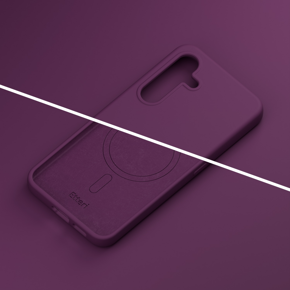 MagSafe-Hülle für Samsung Galaxy A57 5G, Etteri, Silicone Mag, Weinrot
