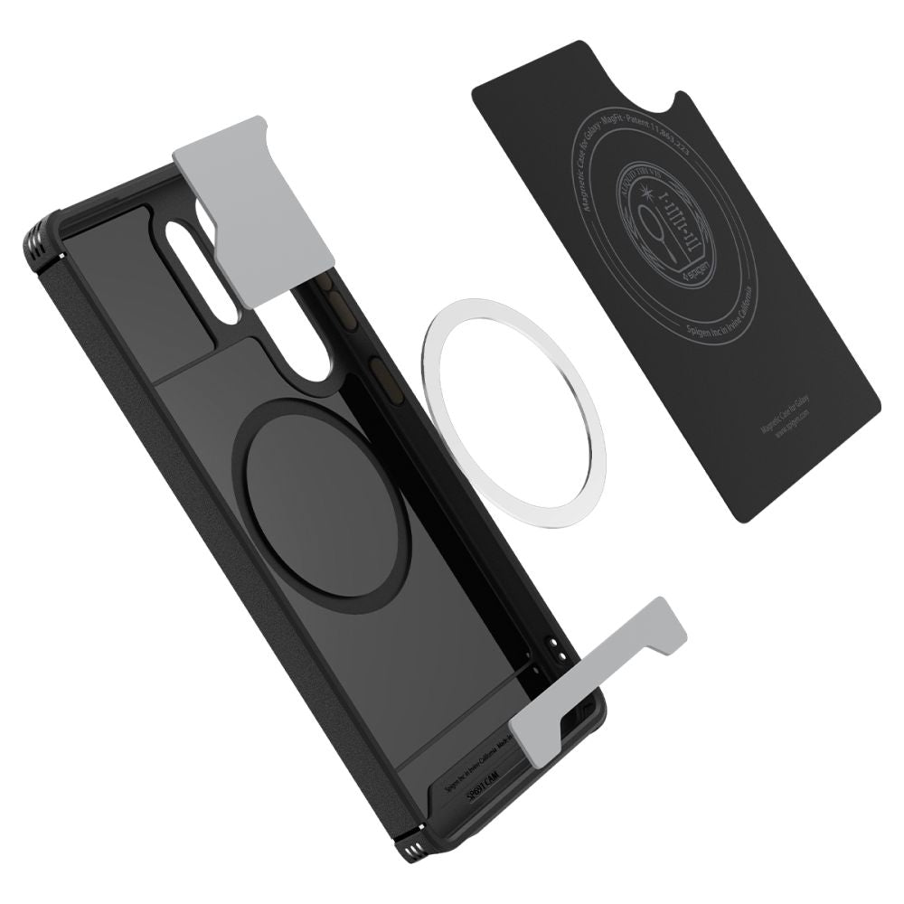 MagSafe Hülle für Samsung Galaxy S25 Ultra S938, Spigen, Mag Armor, Schwarz ACS08913