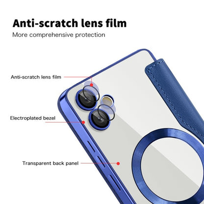 MagSafe-Hülle für Samsung Galaxy A05 A055, Techsuit, SmartMag Book, Blau