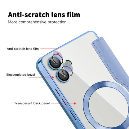 MagSafe-Hülle für Samsung Galaxy A05 A055, Techsuit, SmartMag Book, Blau