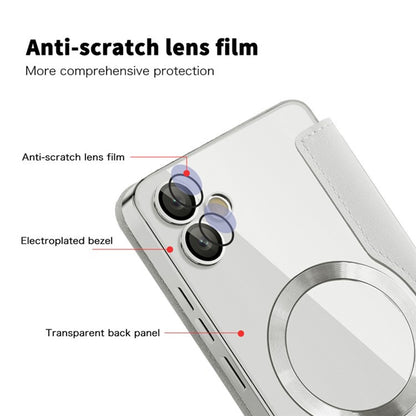MagSafe-Hülle für Samsung Galaxy A05 A055, Techsuit, SmartMag Book, Grau
