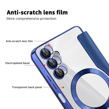 MagSafe-Hülle für Samsung Galaxy A05s A057, Techsuit, SmartMag Book, Blau