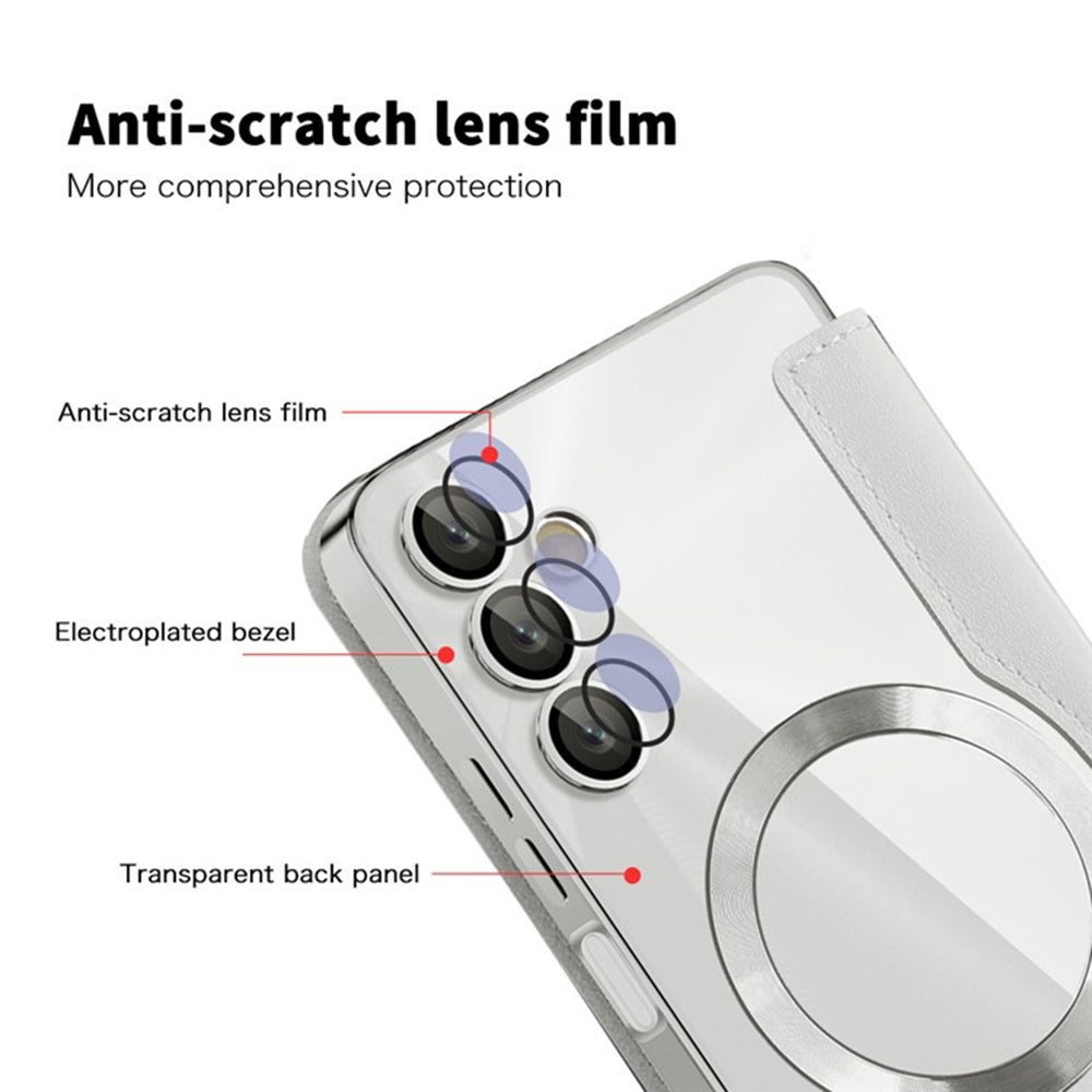 MagSafe-Hülle für Samsung Galaxy A05s A057, Techsuit, SmartMag Book, Grau