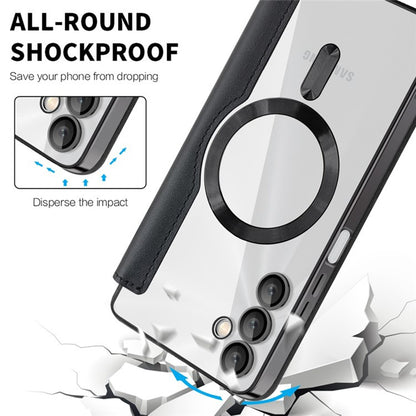 MagSafe-Hülle für Samsung Galaxy A05s A057, Techsuit, SmartMag Book, Schwarz