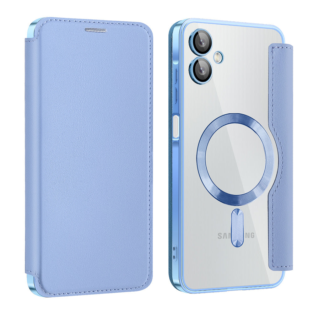MagSafe Case for Samsung Galaxy A06 A065, Techsuit, SmartMag Book, Blue